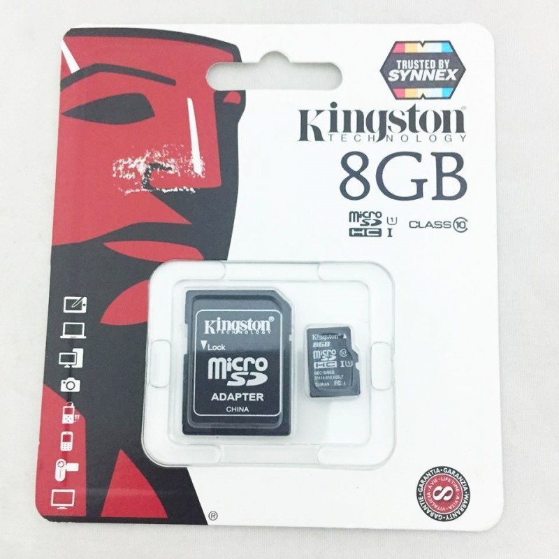 Micro-SD-Karte Kingston 8 GB mit SD-Adapter